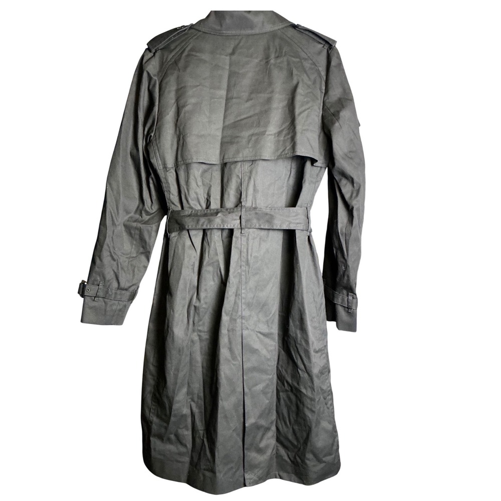 MANGO Black Trench Coat Women's Classic Belted Double Breasted Jacket - S - Picture 2 of 8